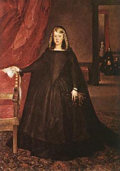 衚安 包蒂斯塔 馬丁內斯 德爾 梅佐 The Empress Dona Margarita De Austria In Mourning Dress